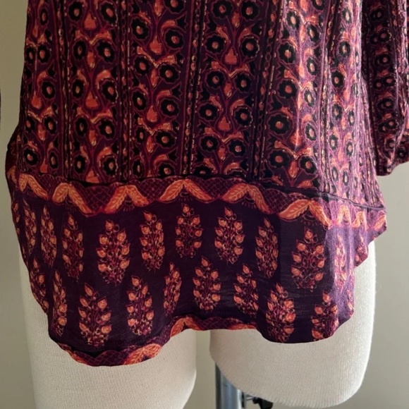 New with Tag Women’s Lucky Brand Paisley Blouse Hot Deal - Picture 6 of 12